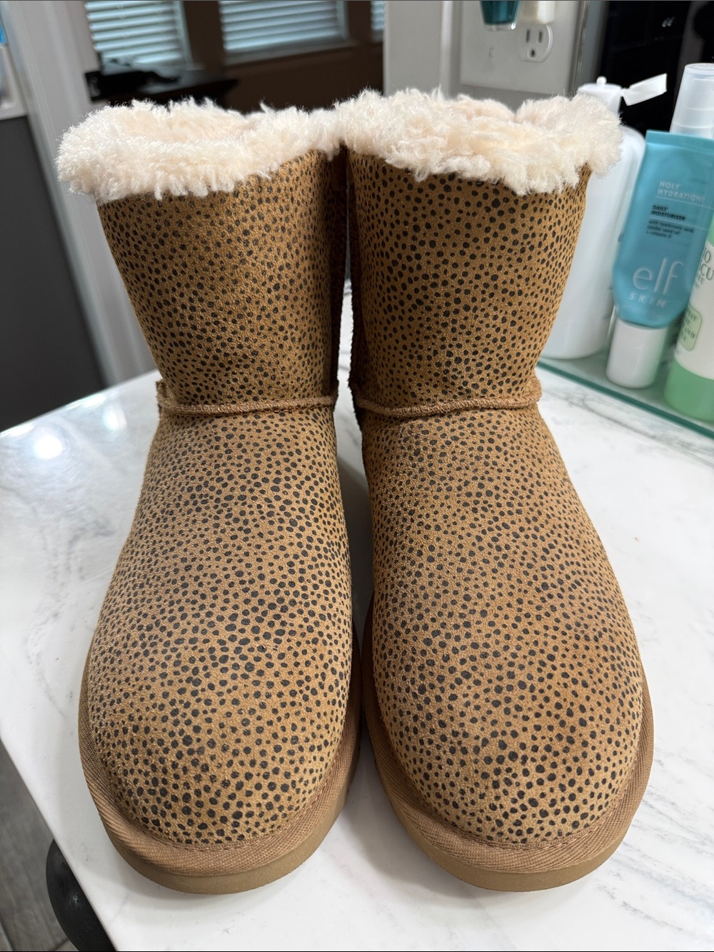 UGG Women's Mini Bailey Bow Micro Cheetah Boots